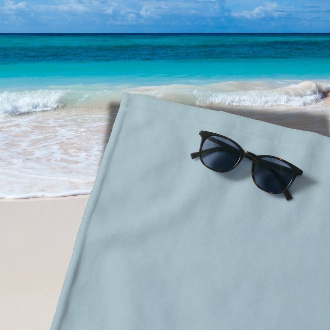 Toalha De Praia Cor Sólido Azul Pastel | Clássico | Elegante (Criador carregado)