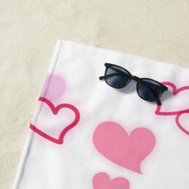 Toalha De Praia Corações