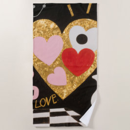 Toalha De Praia Corações do Amor