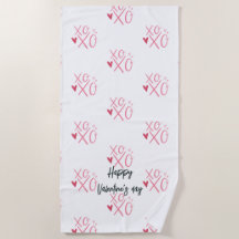 Corações Rosa "XOXO" Feliz Dia dos Namorados 