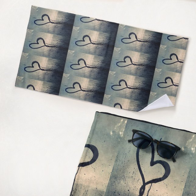 Toalha De Praia Corações Vapor (Criador carregado)