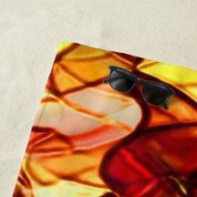 Cordas cruzadas escondidas sob um tecido vermelho