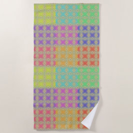 Toalha De Praia Cores Do Padrão De Diamante Do Alternativo Arco-Ír