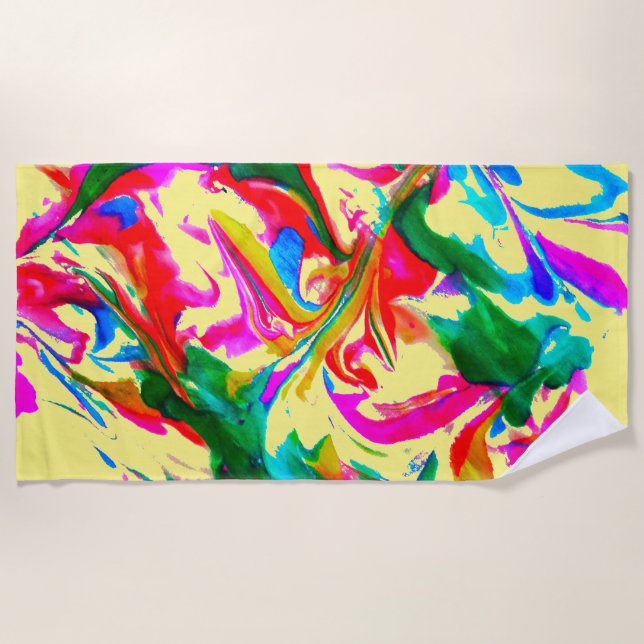 Toalha De Praia Cores loucas (Frente)