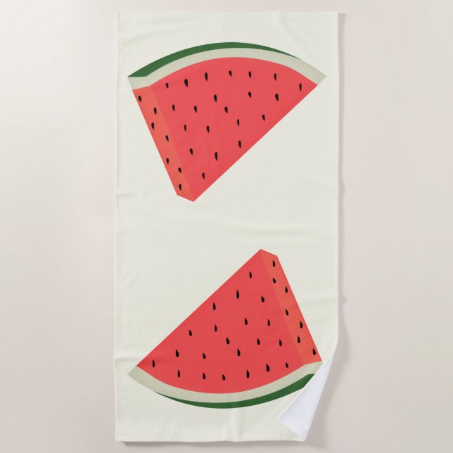 Toalha De Praia Cores Personalizadas da Torre de Watermelon Beach  (Frente)