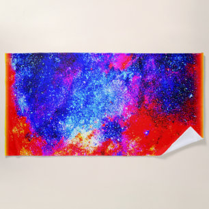 Toalha De Praia Cores Vibrantes de Nebulosas. Comprar Agora