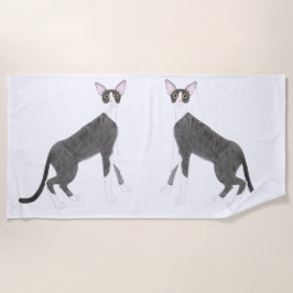 Toalha De Praia Cornish Rex Beach Towel