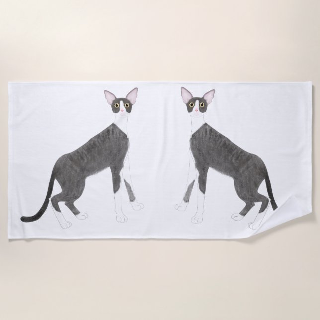 Toalha De Praia Cornish Rex Beach Towel (Frente)
