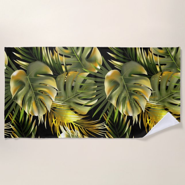 Toalha De Praia Cortina estética de chás florais (Frente)