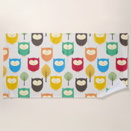 Toalha De Praia Corujas