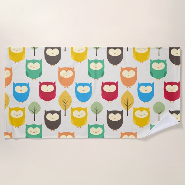 Toalha De Praia Corujas (Frente)