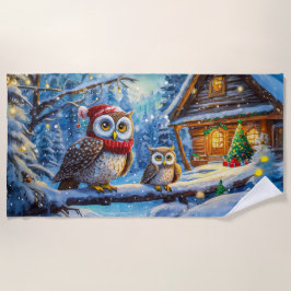 Toalha De Praia Corujas Para O Design De Feriados Por Rich AMeN Gi