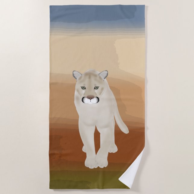Toalha De Praia Cougar Beach Towel (Frente)