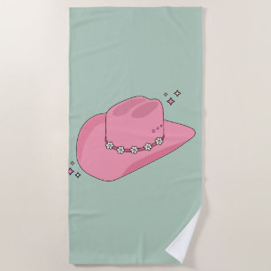 Toalha De Praia Cowboy Hoppy Pink E Green