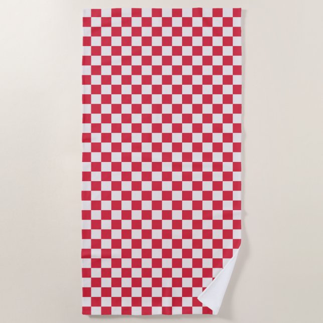 Toalha De Praia Cranberry fizz checkerboard pattern (Frente)