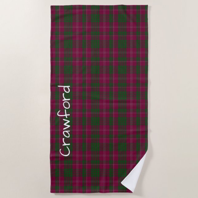 Toalha De Praia Crawford Tartan Xadrez Beach Towel (Frente)