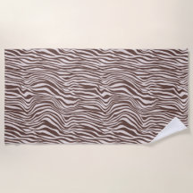 Cream Brown Zebra Print