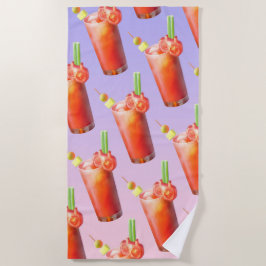 Toalha De Praia Creative Bloody Mary Cocktail
