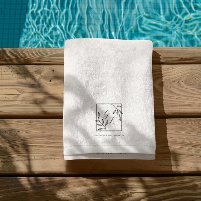 Toalha De Praia Crest Botânico | Eterno Monograma Beach Towel (Criador carregado)