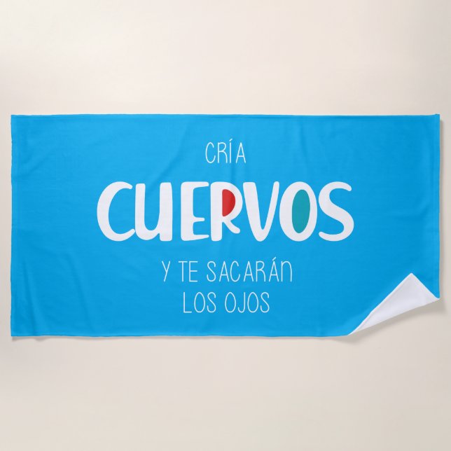 Toalha De Praia Cria cuervos (Frente)