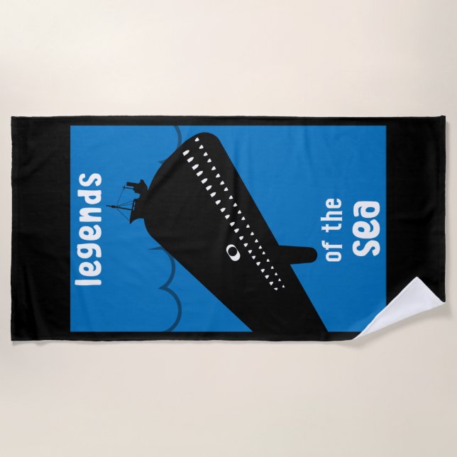 Toalha De Praia Crianças Bonitas Mobilizam Monstro Do Mar Dick (Frente)