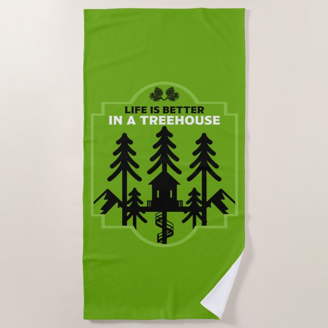 Toalha De Praia Crianças De Treehouse De Volta À Escola (Frente)