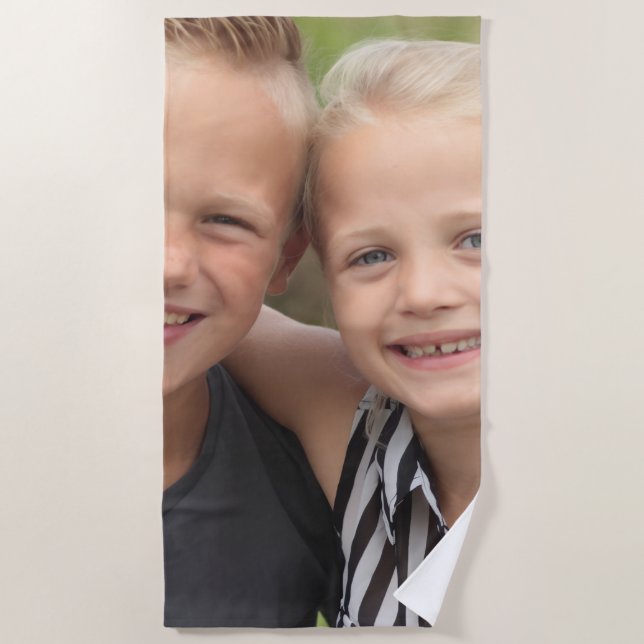 Toalha De Praia Crie sua própria foto (Frente)