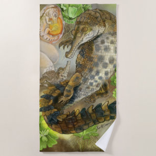Toalha De Praia Crocodilo Socado