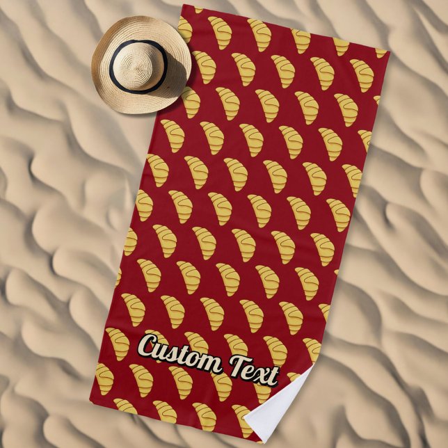 Toalha De Praia Croissant Pattern Beach Towel (Criador carregado)