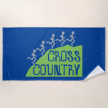 Cross Country Runners em Hill © Beach Towel
