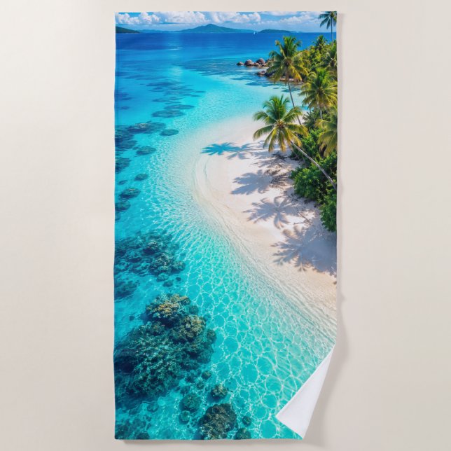 Toalha de Praia Crystal Blue Lagoon (Frente)