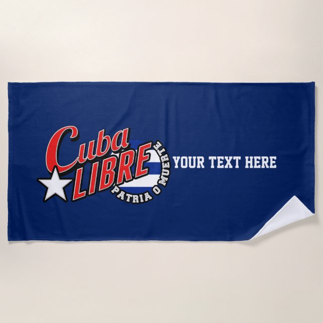 Toalha De Praia Cuba Libre Motto em um (Frente)
