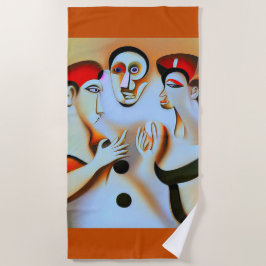 Toalha De Praia Cubist Art Cotton Beach Towel
