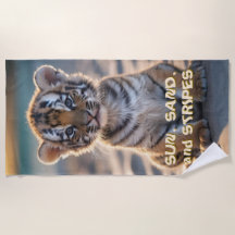 Cubo Tigre "SUN, SAND, E STRIPES"