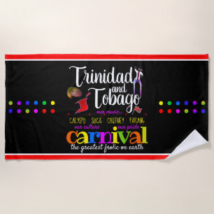 Toalha De Praia Cultura Orgulho do Carnaval de Trinidad e Tobago -