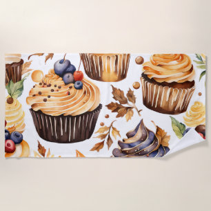 Toalha De Praia Cupcake Comida