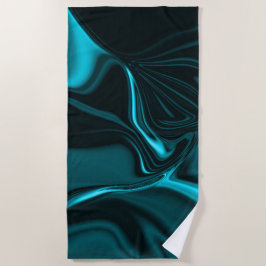 Toalha De Praia Curvas ciano em estilo niquelado?