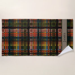 Toalha De Praia CUSTOM Modern Midcentury Madras