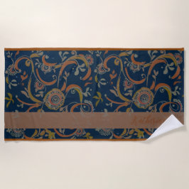 Toalha De Praia CUSTOM Tumeric + Ginger Swirl Motif 