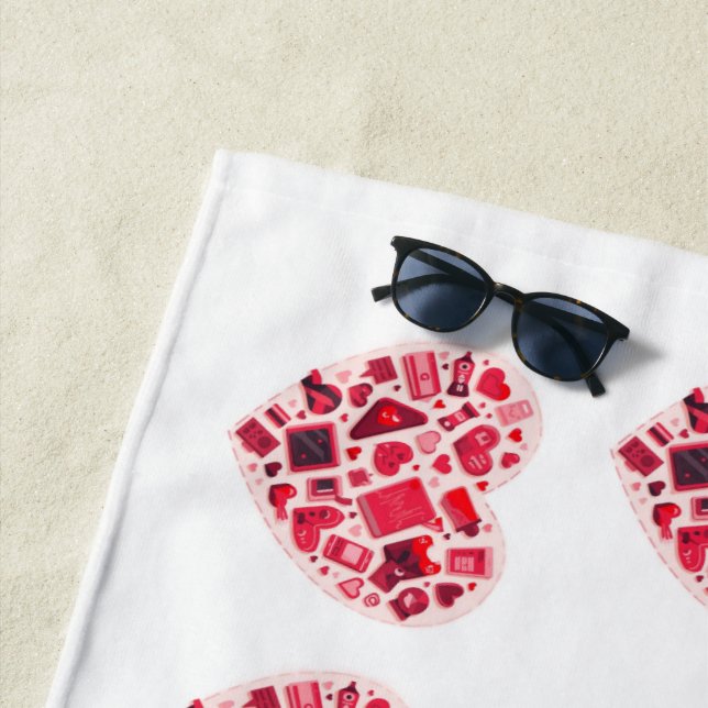 Toalha De Praia Cute Confetti Pattern | Playful Personalized Gift  (In Situ)