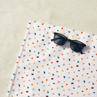 Toalha De Praia Cute Dots Terrazzo Pattern Beach Towel