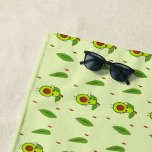 Toalha De Praia Cute kawaii avocado
