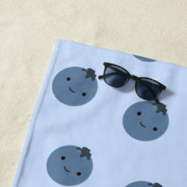 Toalha De Praia Cute Kawaii Blueberry Patterno