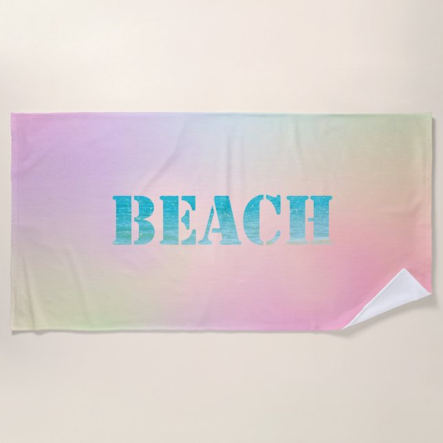 Toalha De Praia Cute Na moda Beach Holographic (Frente)