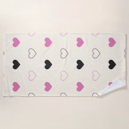 Toalha De Praia Cute Simple Heart Pattern