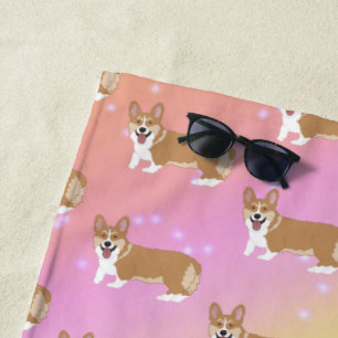 Toalha De Praia Cute Welsh Corgi