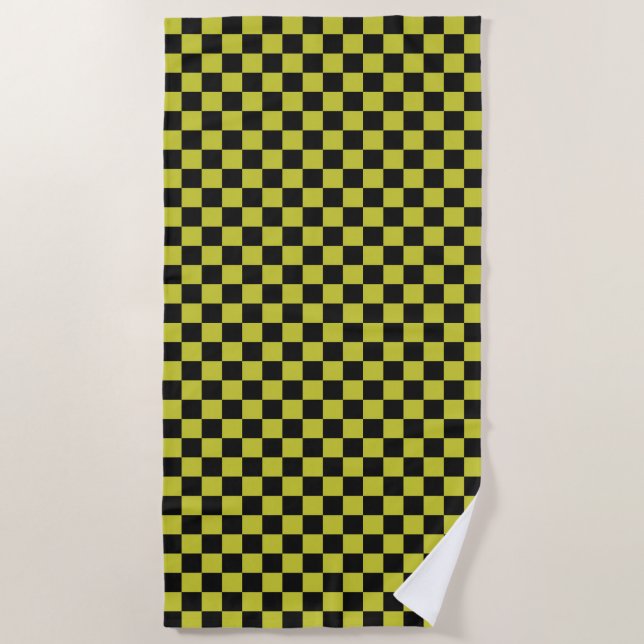 Toalha De Praia Cyber lyme checkerboard pattern (Frente)