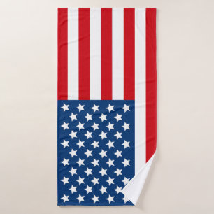 Toalha de Praia da Bandeira Americana   Patriótica