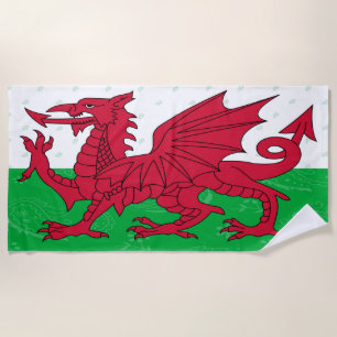 Toalha de praia da bandeira de Wales