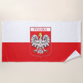 Toalha de praia da bandeira do Polônia
